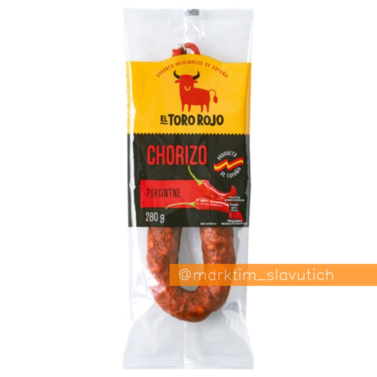 Колбаса Чорисо пикантная El Toro Rojo (280 г)