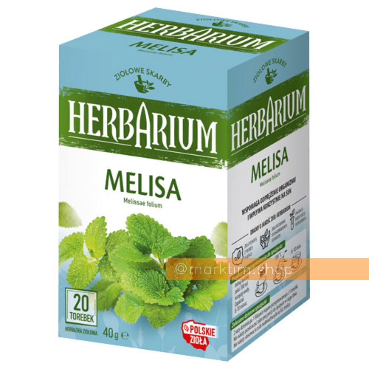 Трав'яний чай Меліса в пакетиках Herbarium (20 шт)