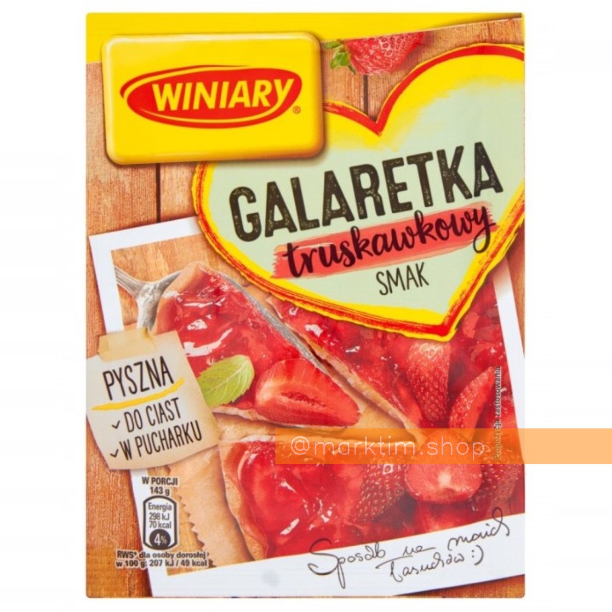 Желе зі смаком полуниці Winiary (71 г)