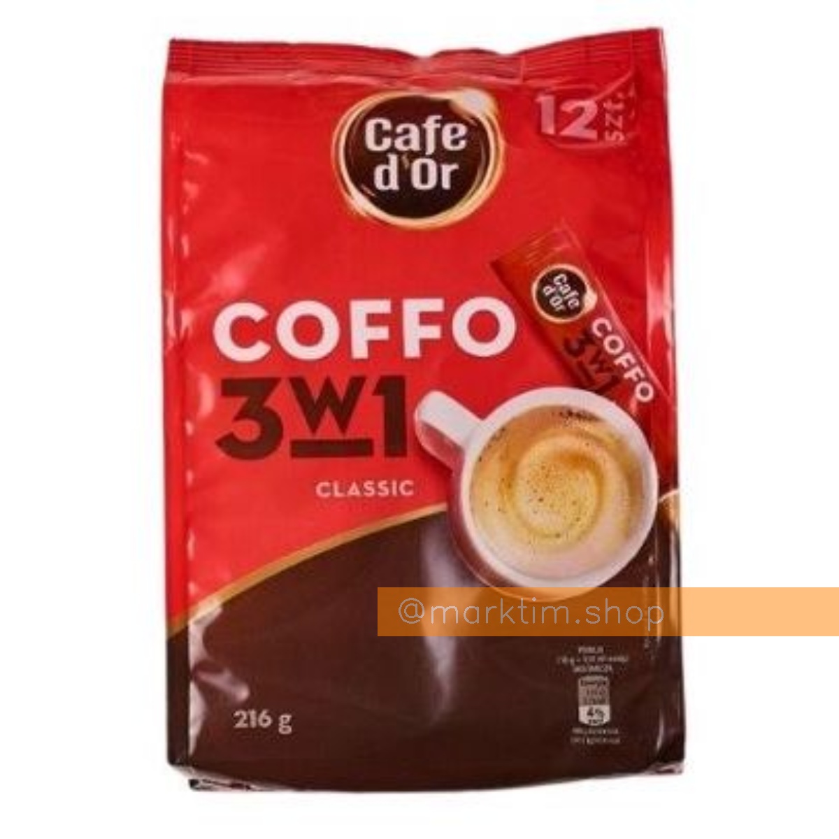 Кофейный напиток CLASSIC COFFO 3 в 1 в стиках Cafe d'Or (12x18 г)
