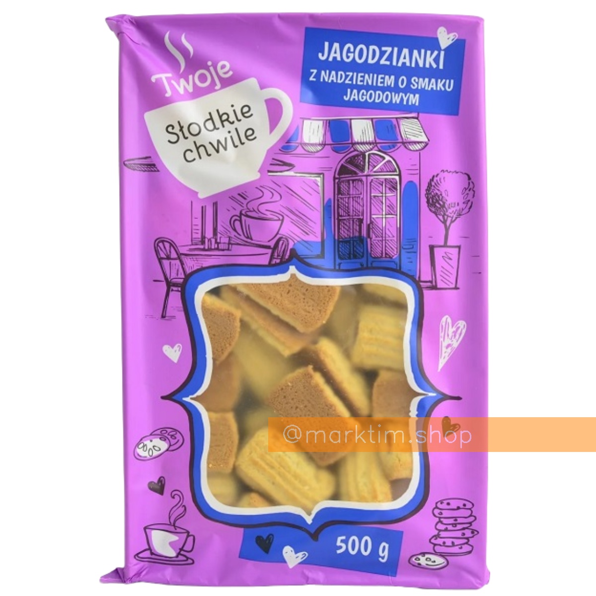 Печенье Рулетики с черникой Jagodzianki BONITKI (500 г)