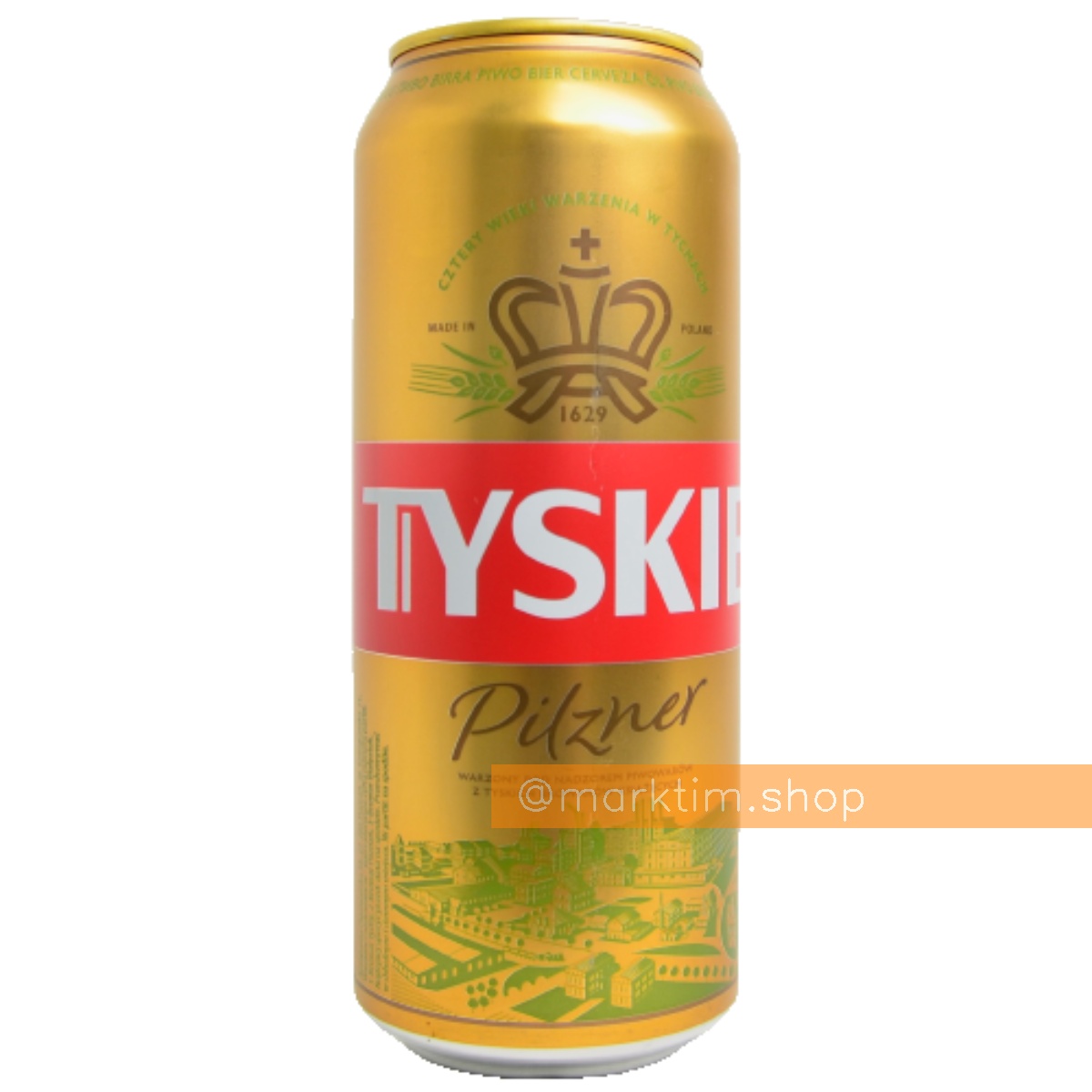 Пиво светлое 4.8% Tyskie (500 мл)