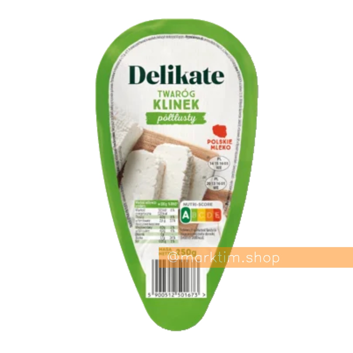 Сир напівжирний Klinek Delikate (250 г)