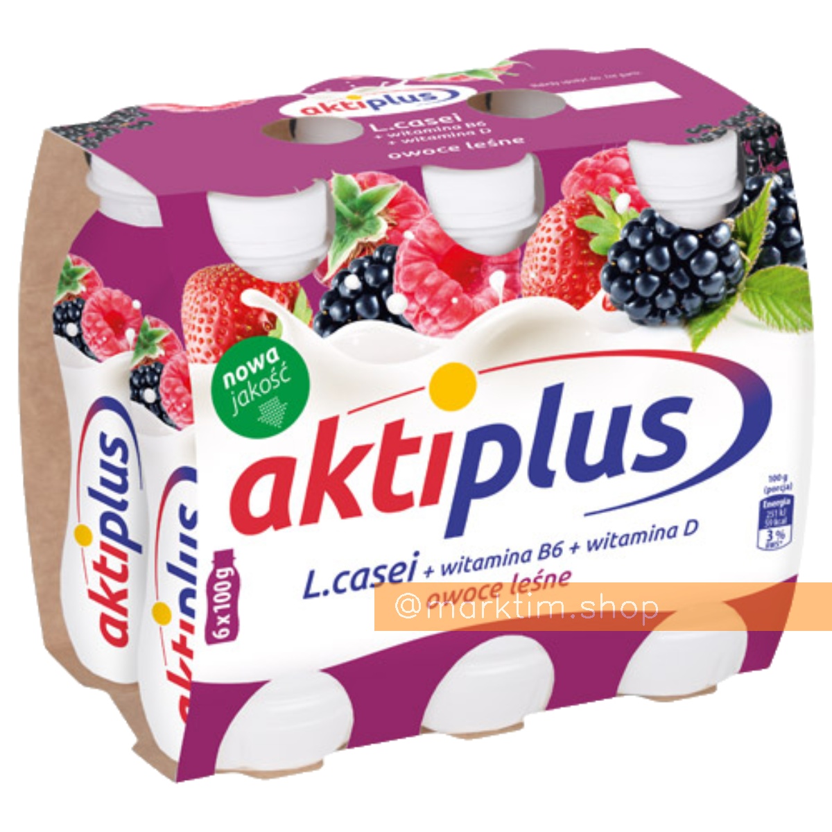Йогурт с лактобактериями лесные ягоды Aktiplus (6x100 г)