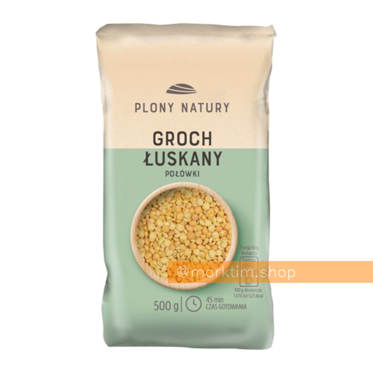 Горох колотый половинки Plony Natury (500 г)