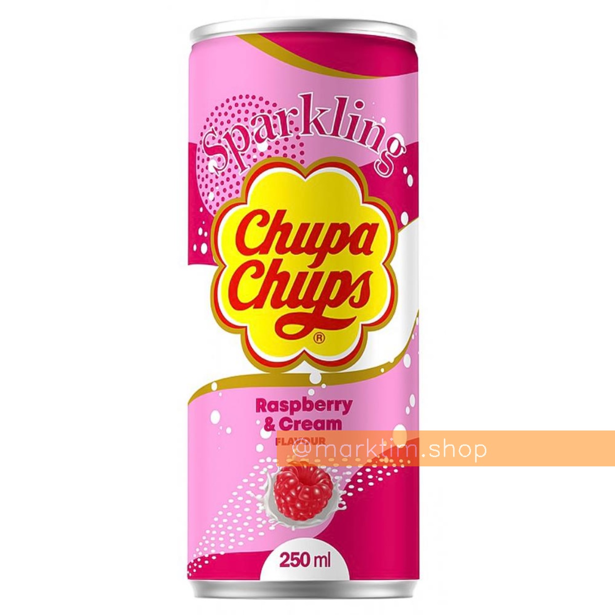Газированный напиток малина со сливками Chupa Chups (250 мл)