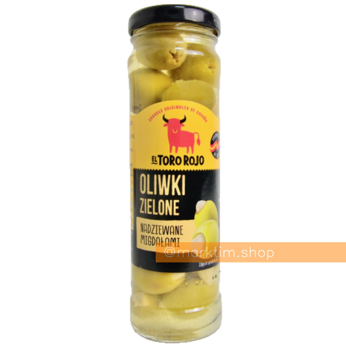 Оливки зелені, фаршировані мигдалем El Toro Rojo (142 г)