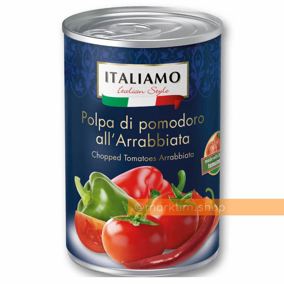 Томаты кубиками в стиле Аррабиата, с острым перцем Italiamo (425 мл)