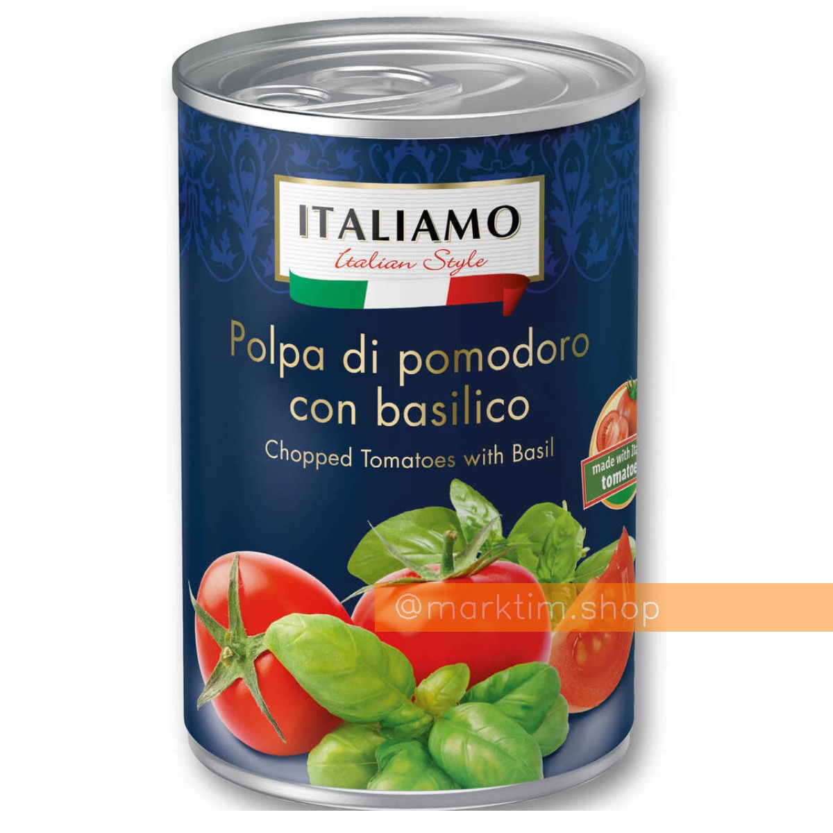 Томаты кубиками с базиликом Italiamo (400 г)