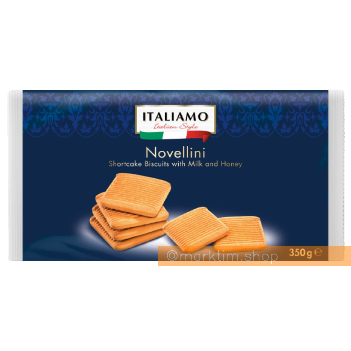 Песочное печенье с молоком и медом Новеллини Italiamo (350 г)
