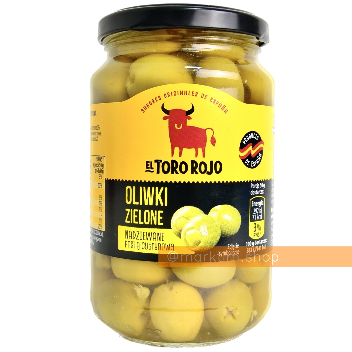 Зеленые фаршированные оливки с лимоном El Toro Rojo (340 г)