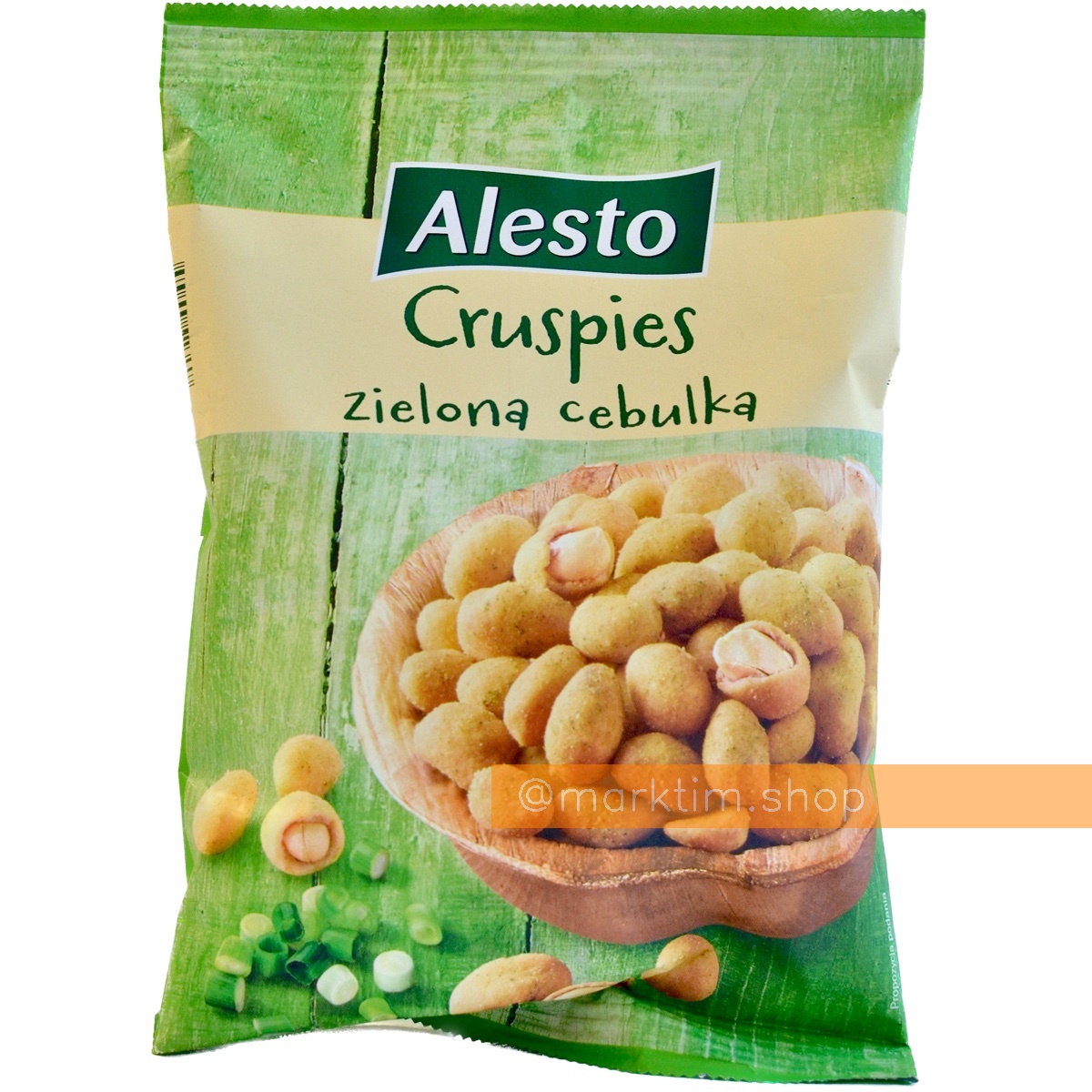 Жареный арахис в хрустящей оболочке со вкусом зеленого лука Alesto (200 г)