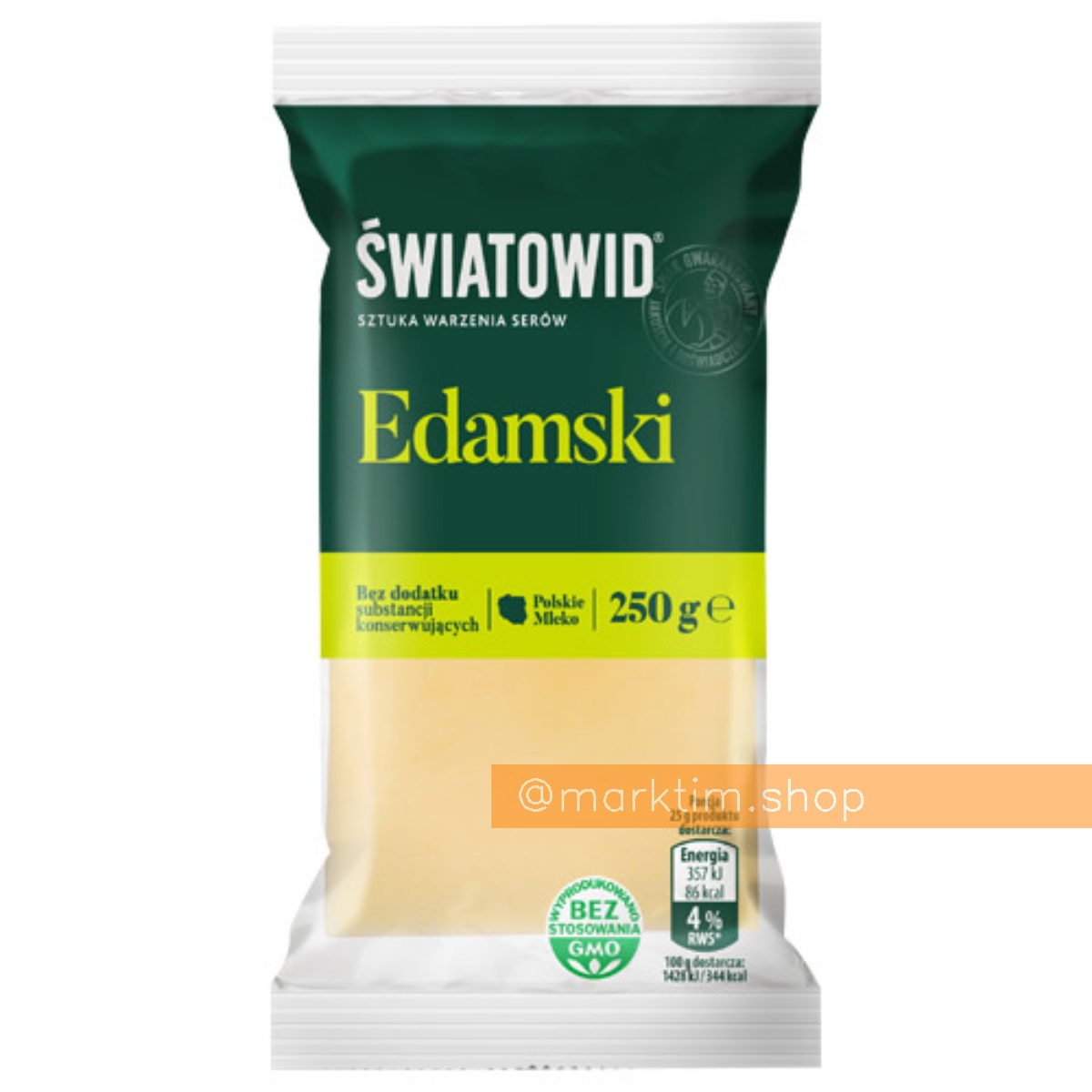 Сыр Эдамский, брусок Swiatowid (250 г)