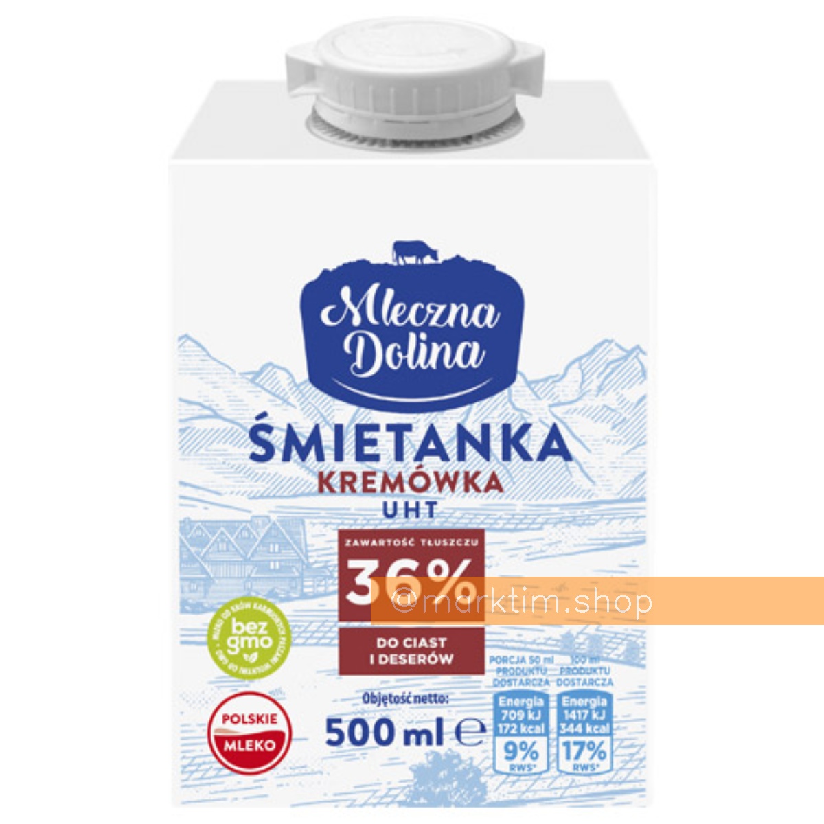 Сливки 36% Mleczna Dolina (500 мл)
