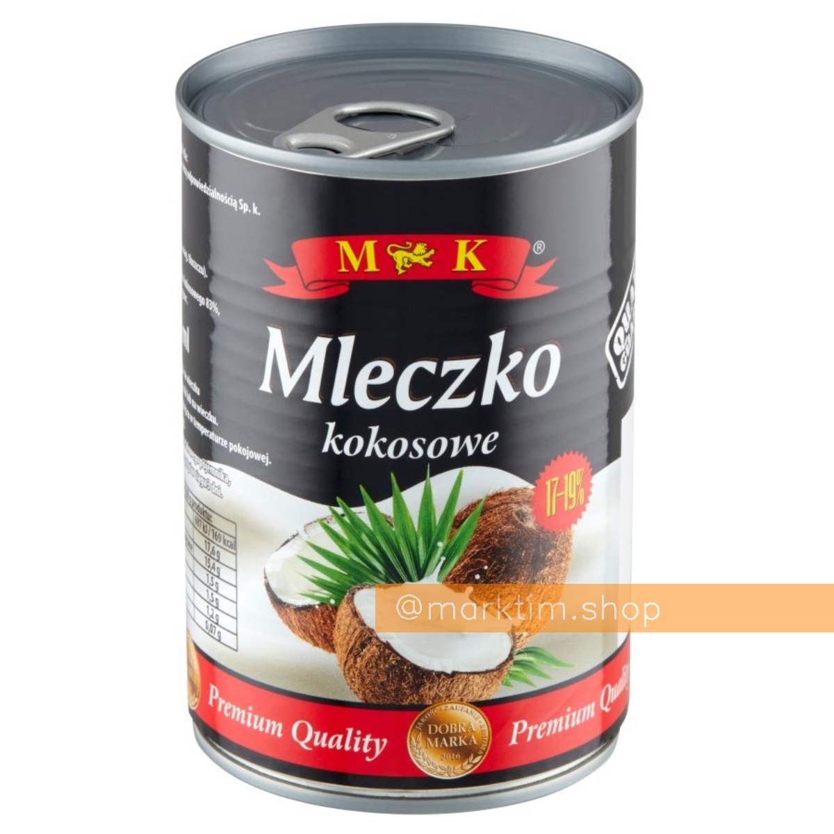 Кокосове молоко 17-19% M&K (400 г)