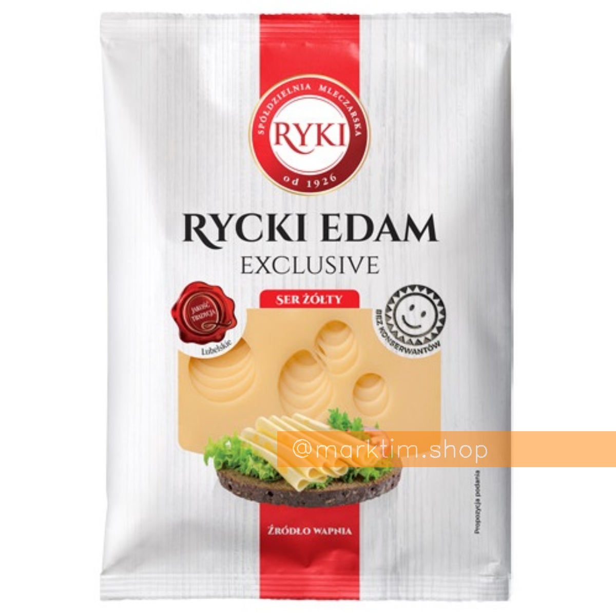 Сыр Эдам, нарезка Ser Rycki RYKI (135 г)