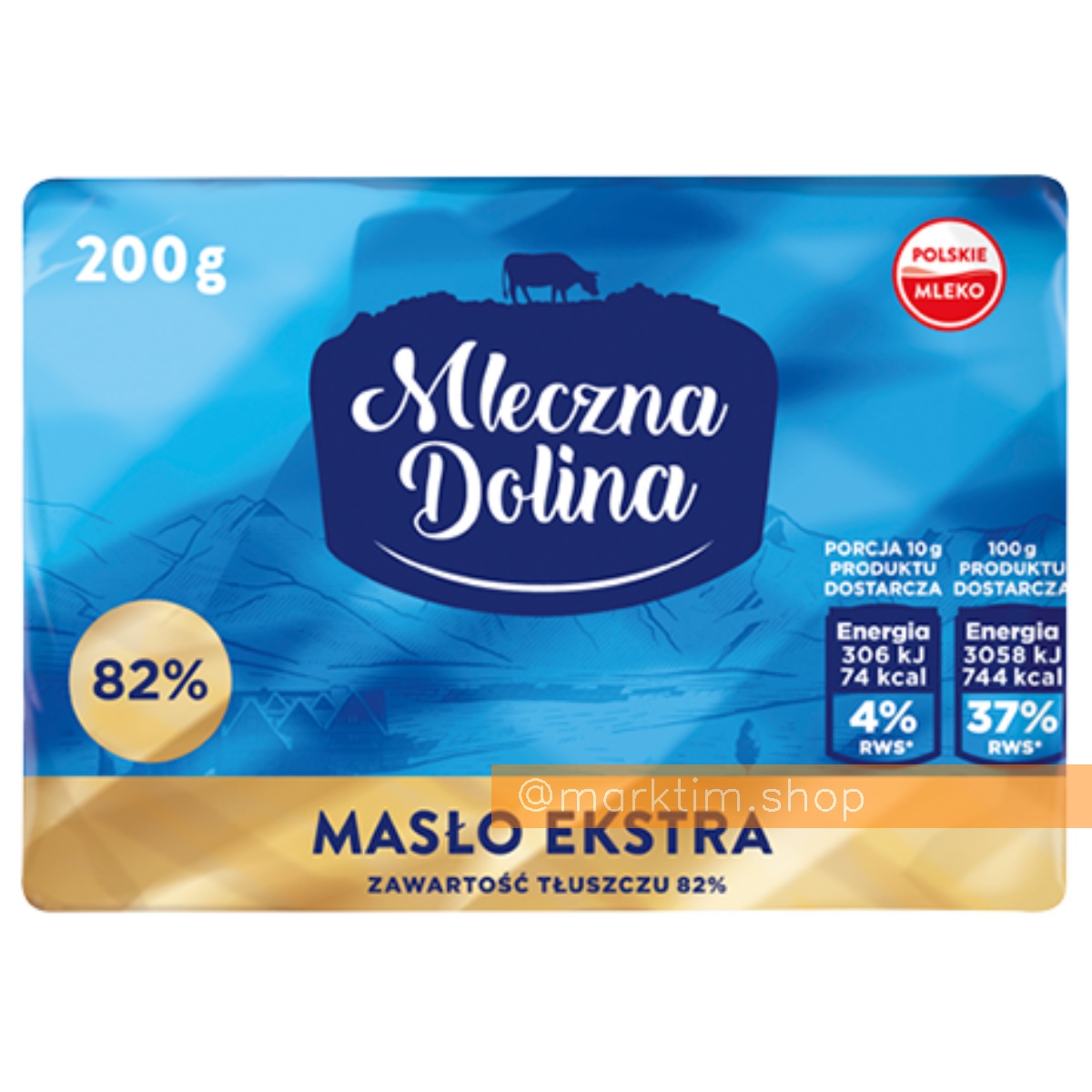 Сливочное масло 82% Mleczna Dolina (200 г)