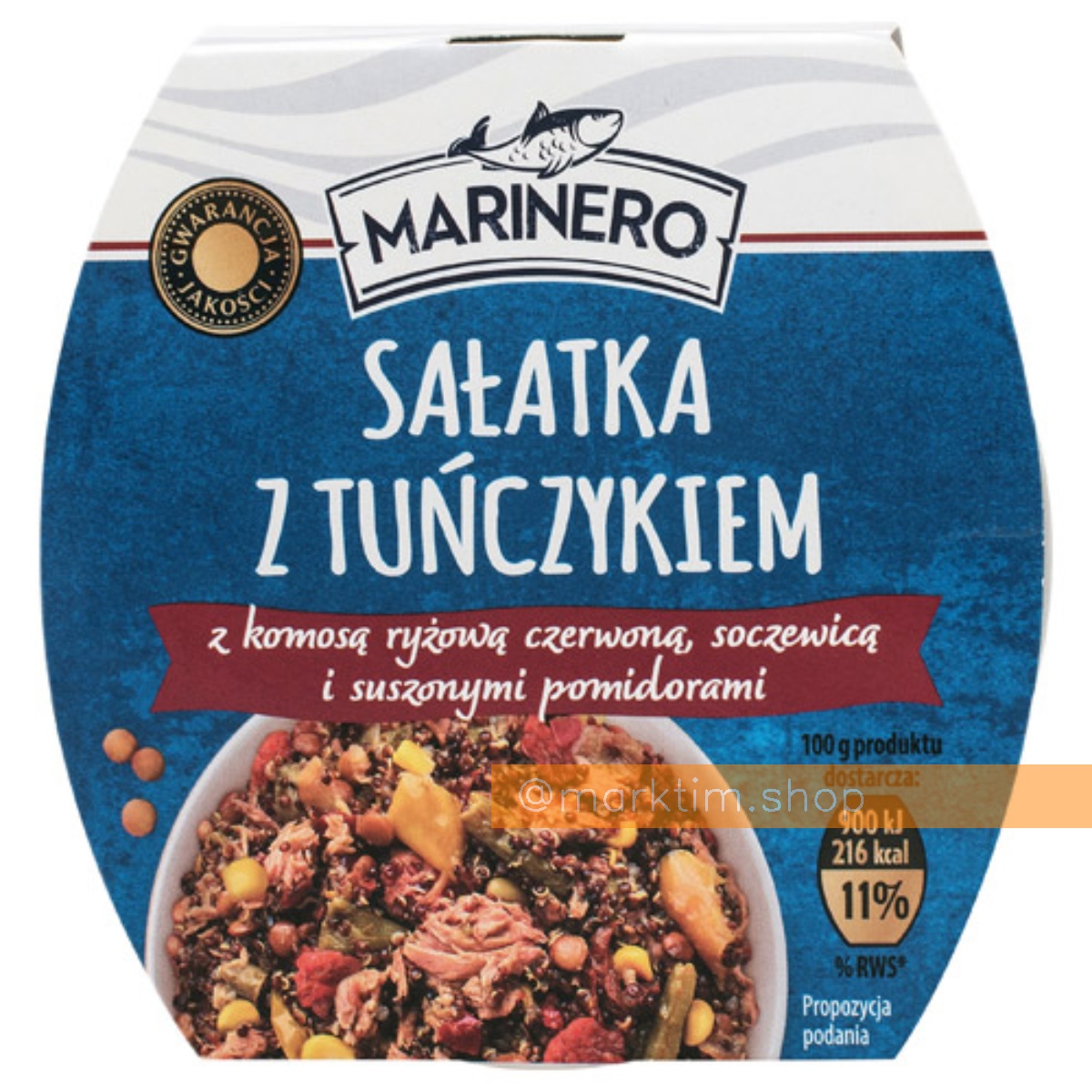 Салат із тунцем, кіноа, сочевицею, в'яленими томатами Marinero (160 г)