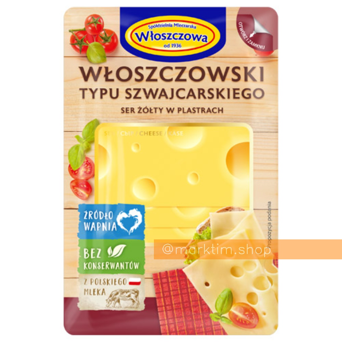Сыр Влощовский Швейцарский Wloszczowa (400 г)