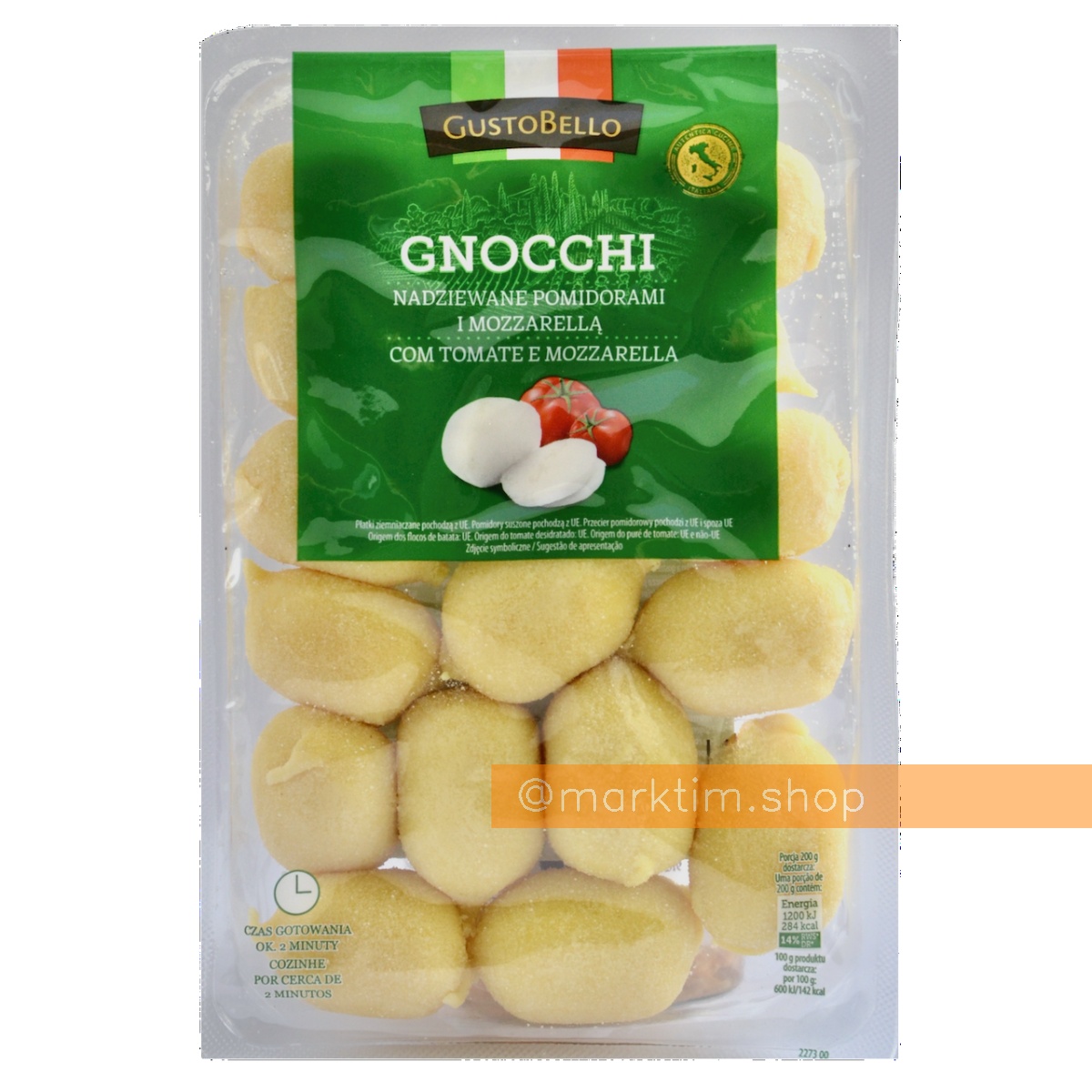 Картопляні ньоккі, фаршировані томатами та моцарелою Gusto Bello (400 г)