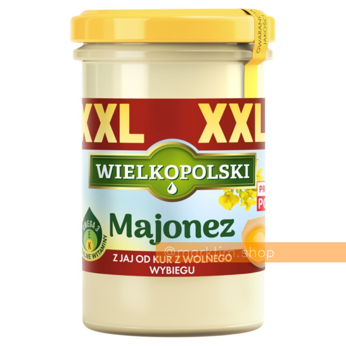 Классический майонез на желтках кур свободного выгула Wielkopolski XXL (490 мл)
