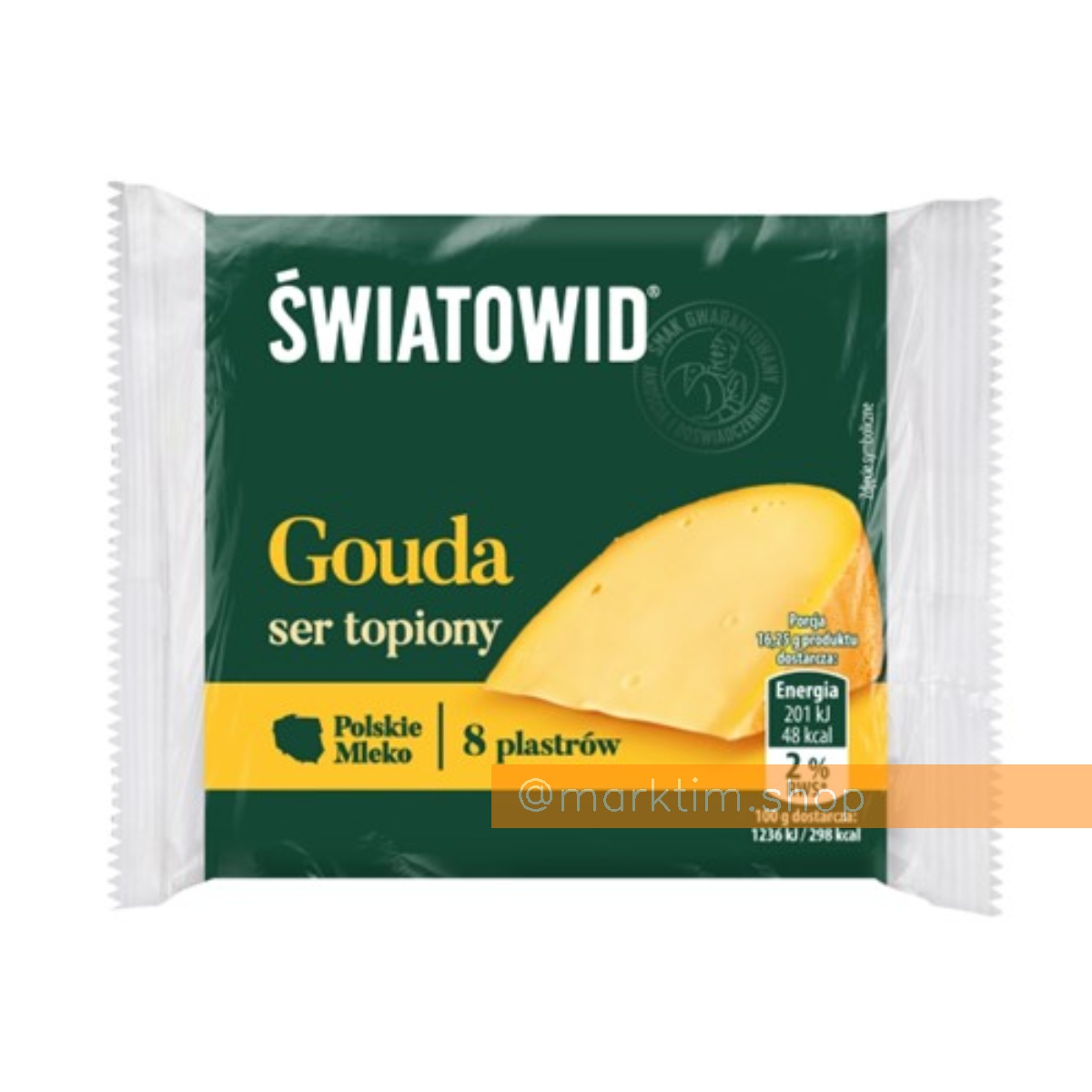 Сыр Тостовый плавленный, Гауда SWIATOWID (130 г)