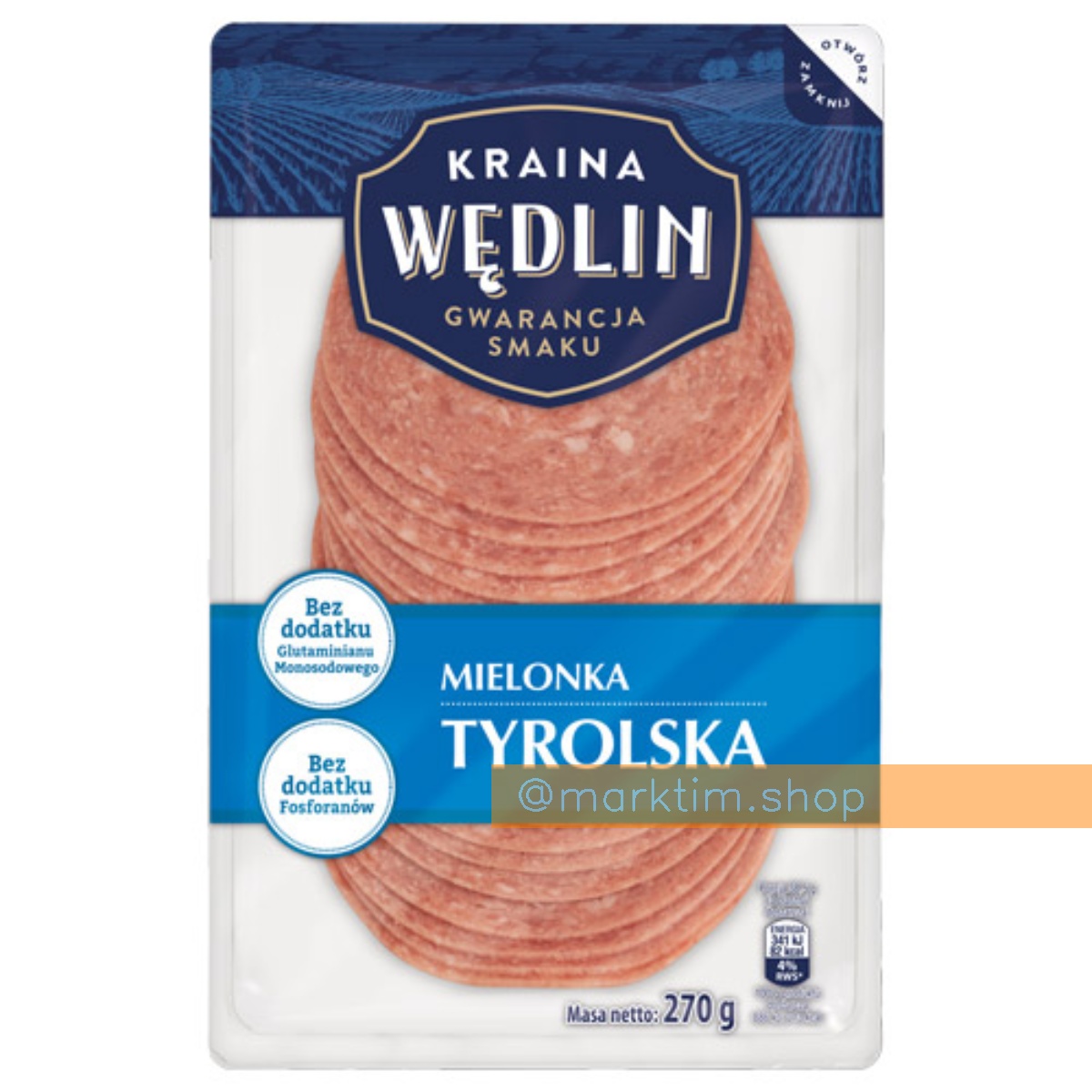 Колбаса Тирольская, нарезка Kraina Wedlin (270 г)