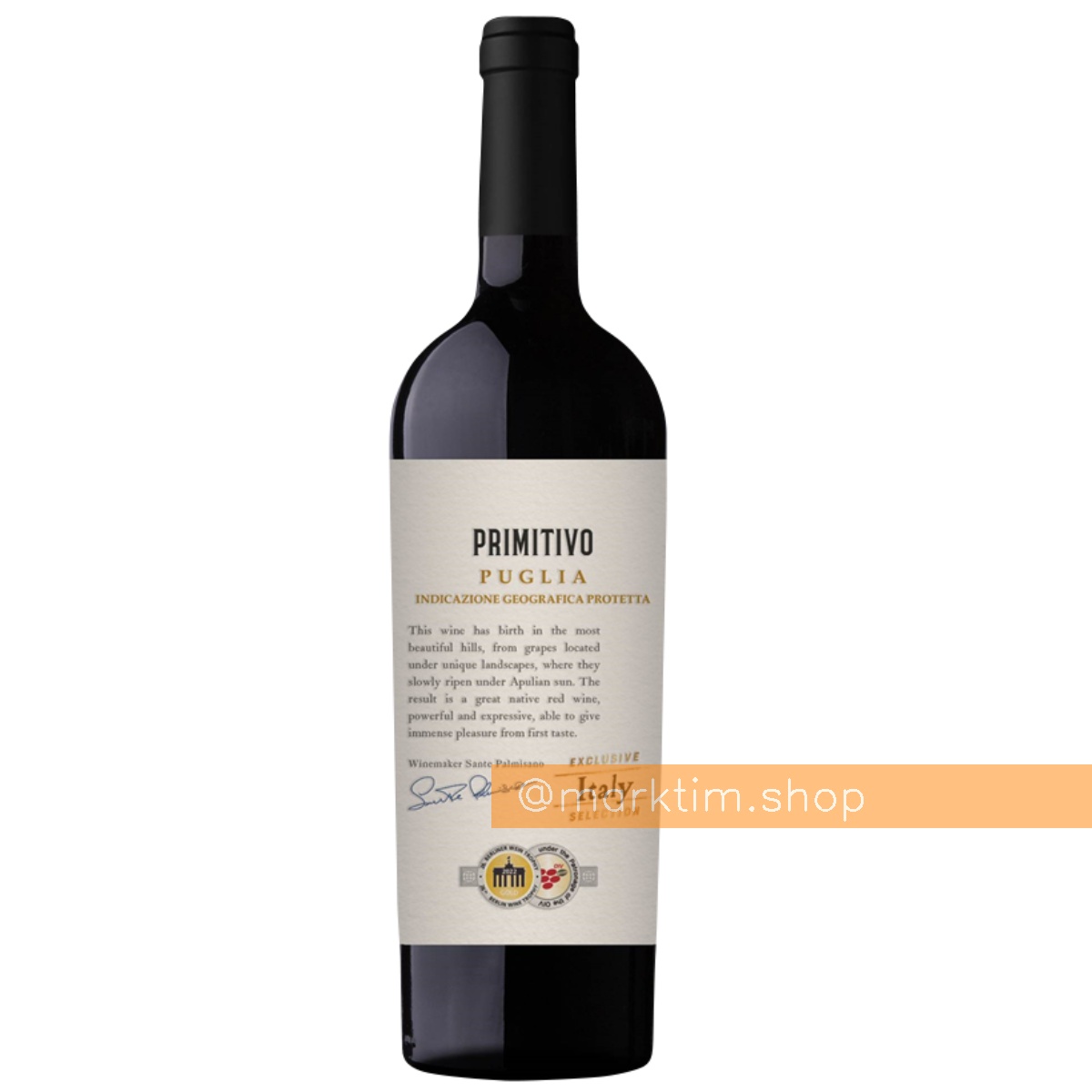 Итальянское полусухое красное вино Primitivo Puglia (0.75 л)