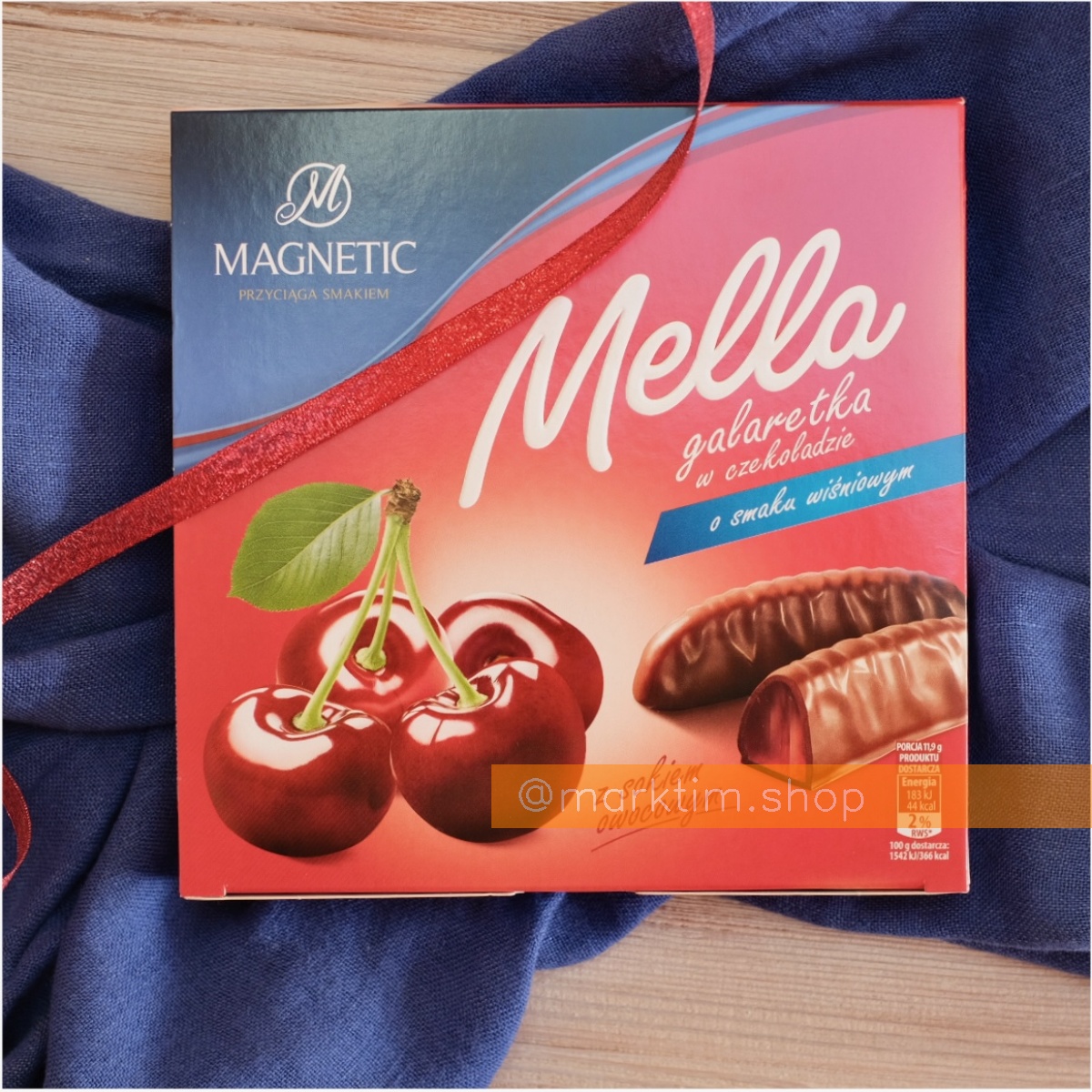 Галаретка вишневая в шоколаде Mella Magnetic (190 г)