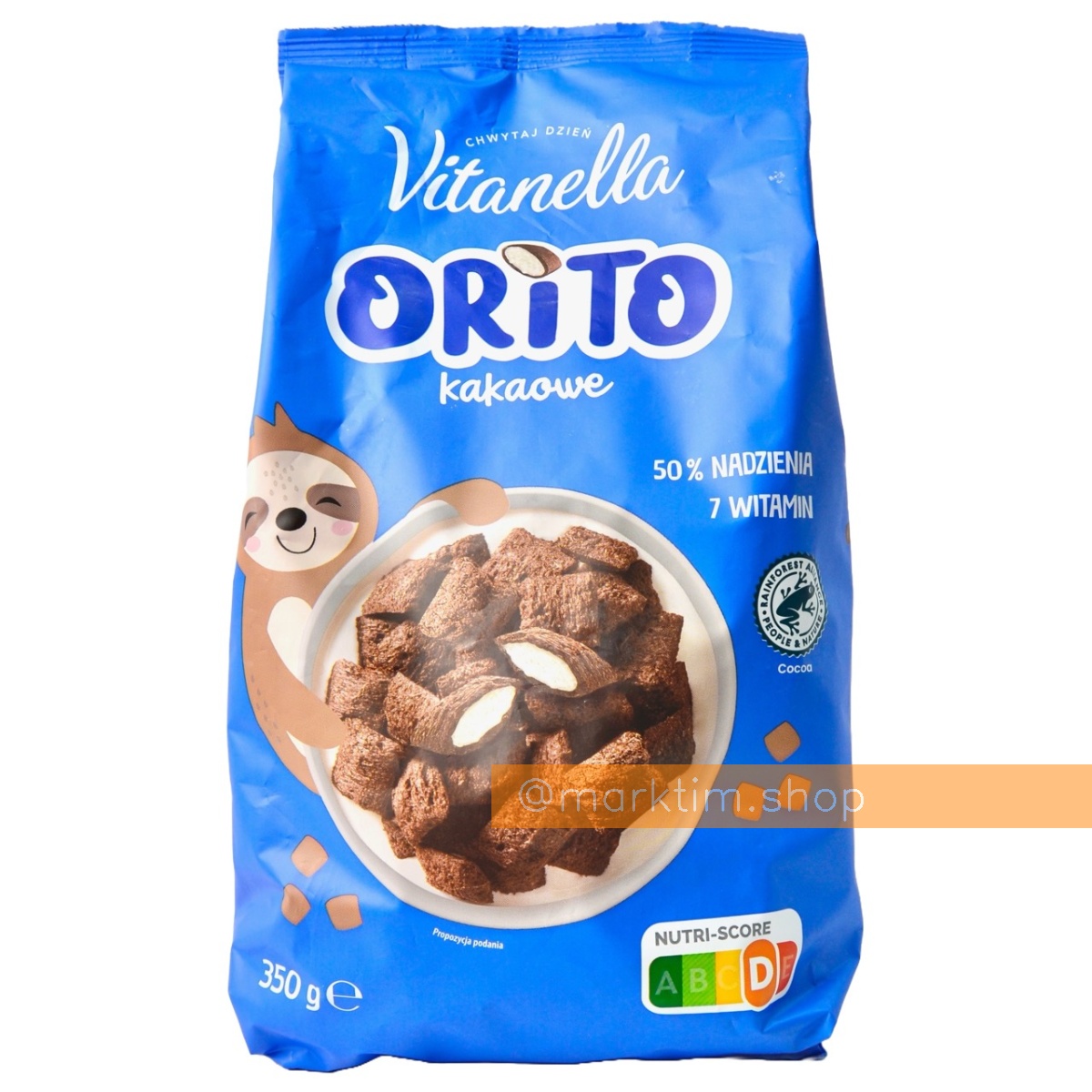 Злакові какао-подушечки Orito VITANELLA (350 г)