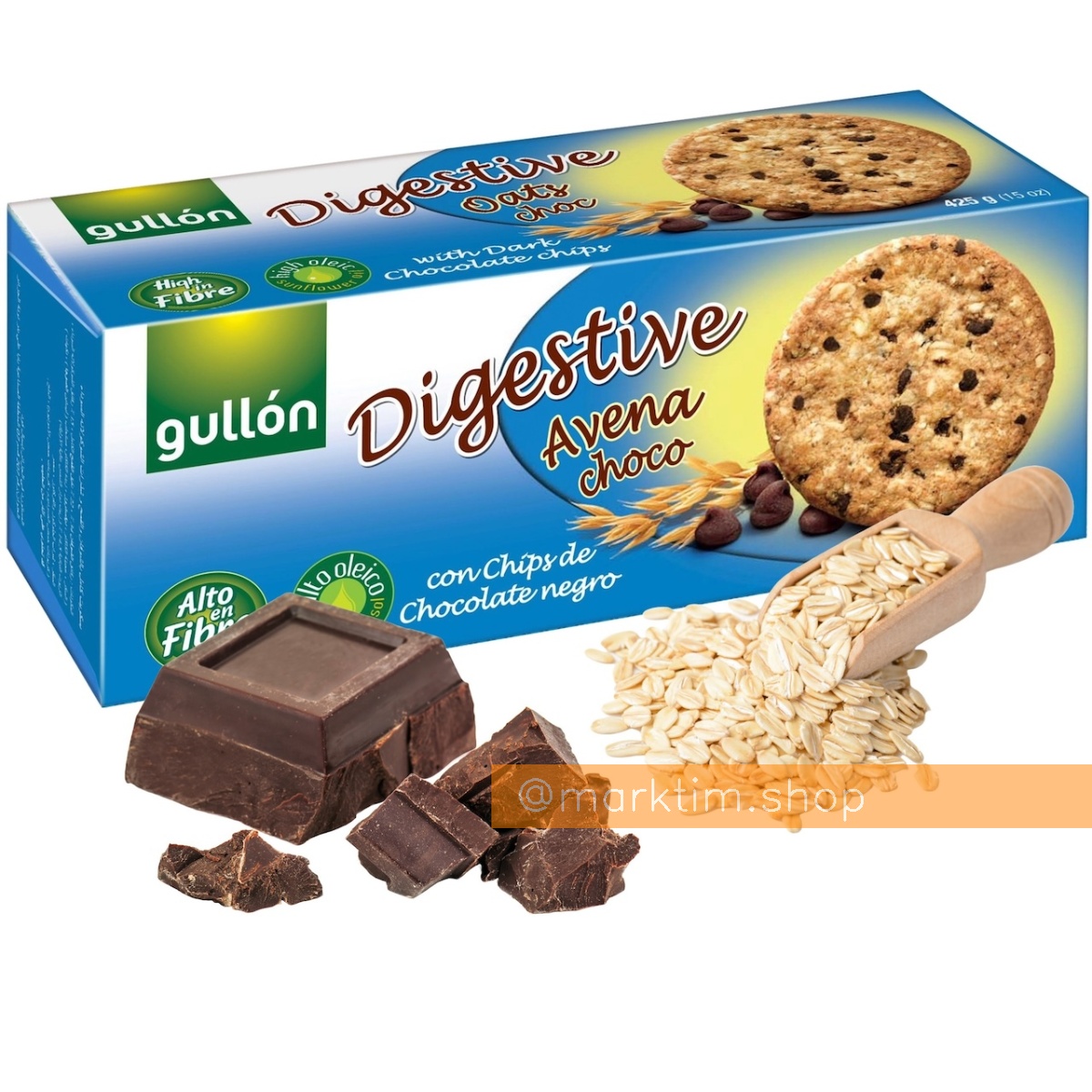 Злаковое печенье с шоколадными каплями Digestive Gullon (425 г)