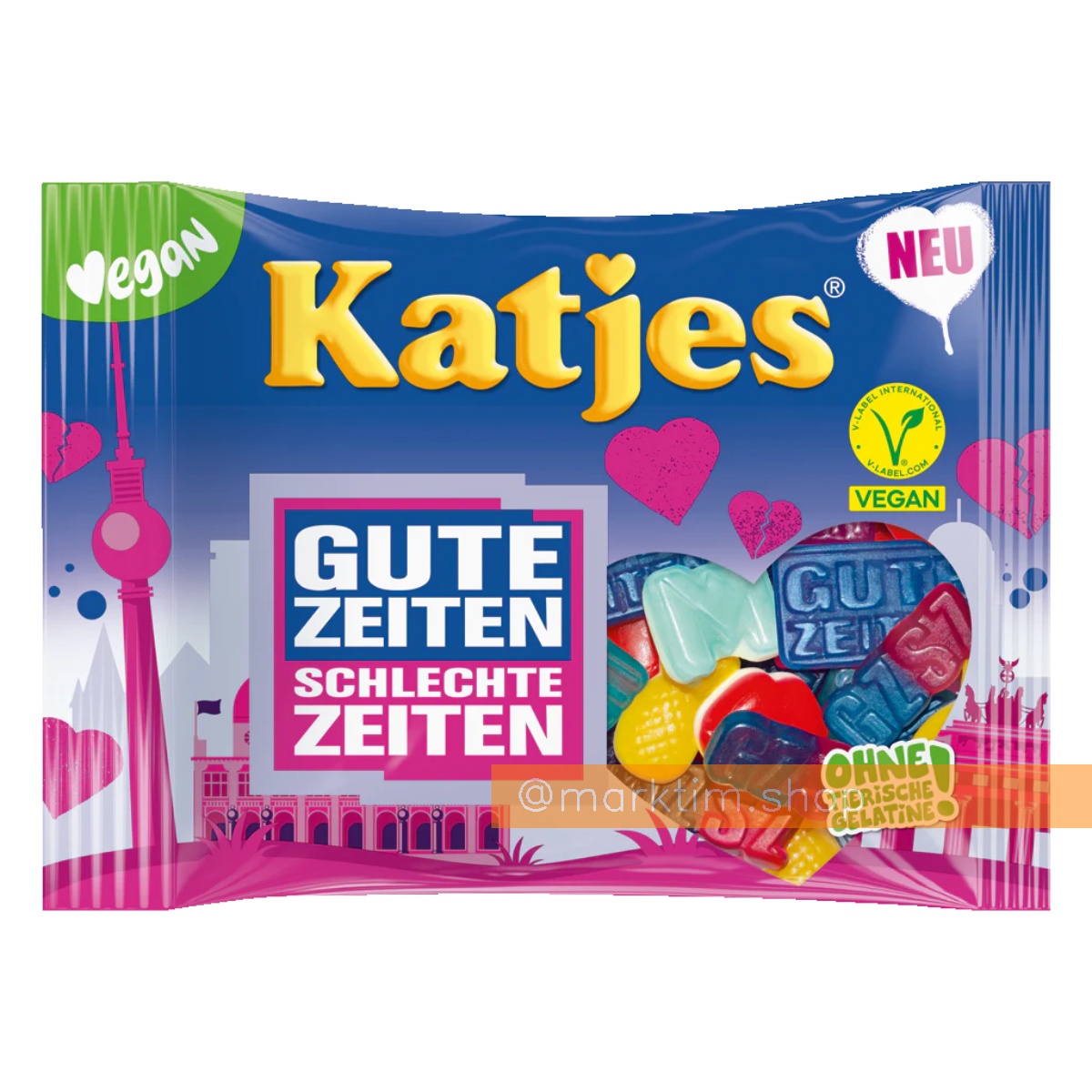 Веганские жевательные конфеты Gute Zeiten Schlechte Zeiten Katjes (175 г)