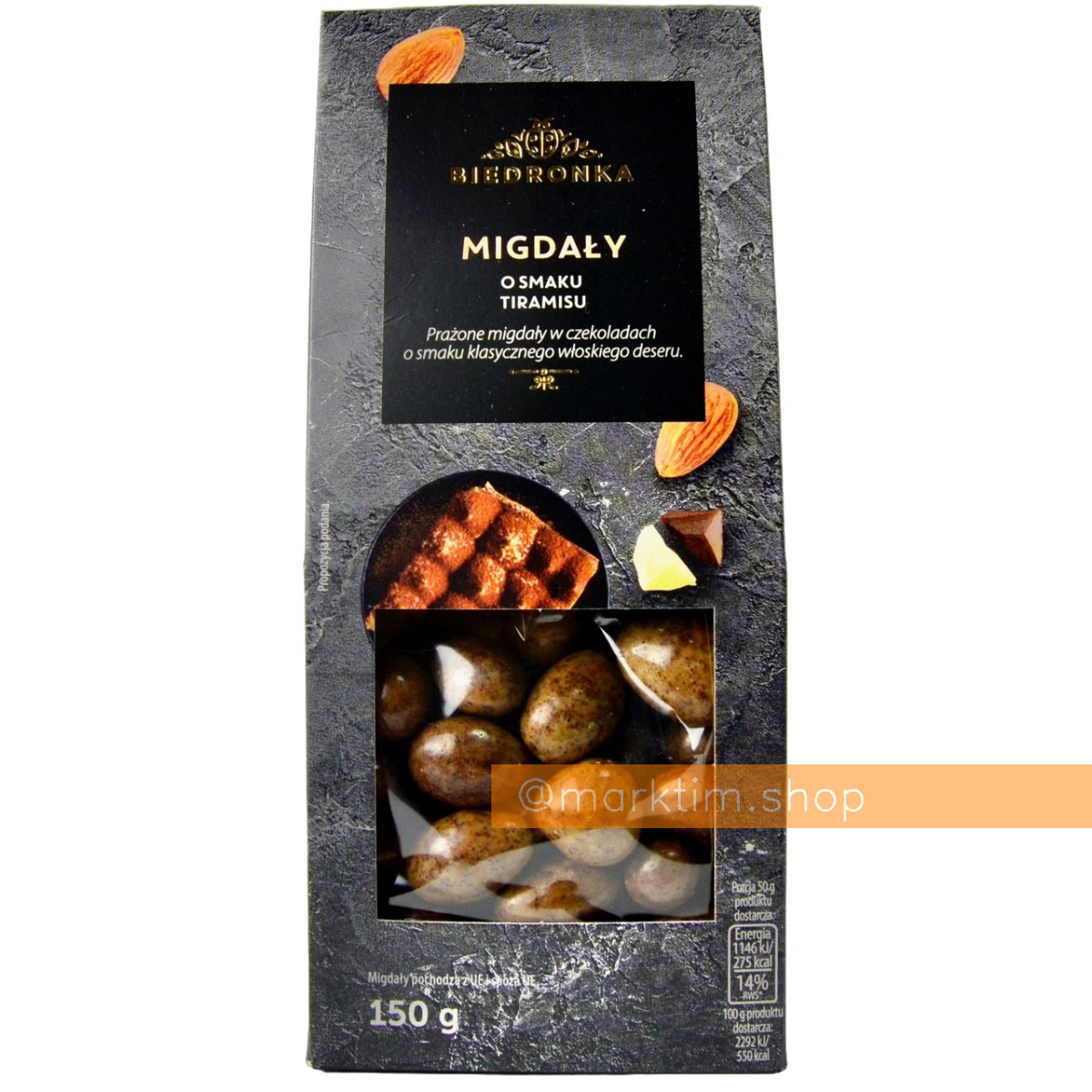 Мигдаль у посипці зі смаком тірамісу Biedronka Premium (120 г)