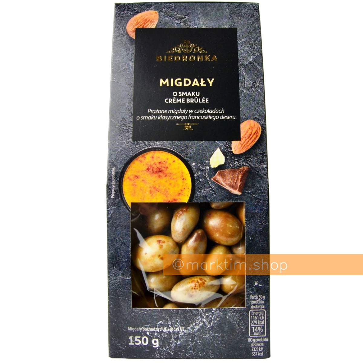 Мигдаль у посипці зі смаком крем брюле Biedronka Premium (120 г)