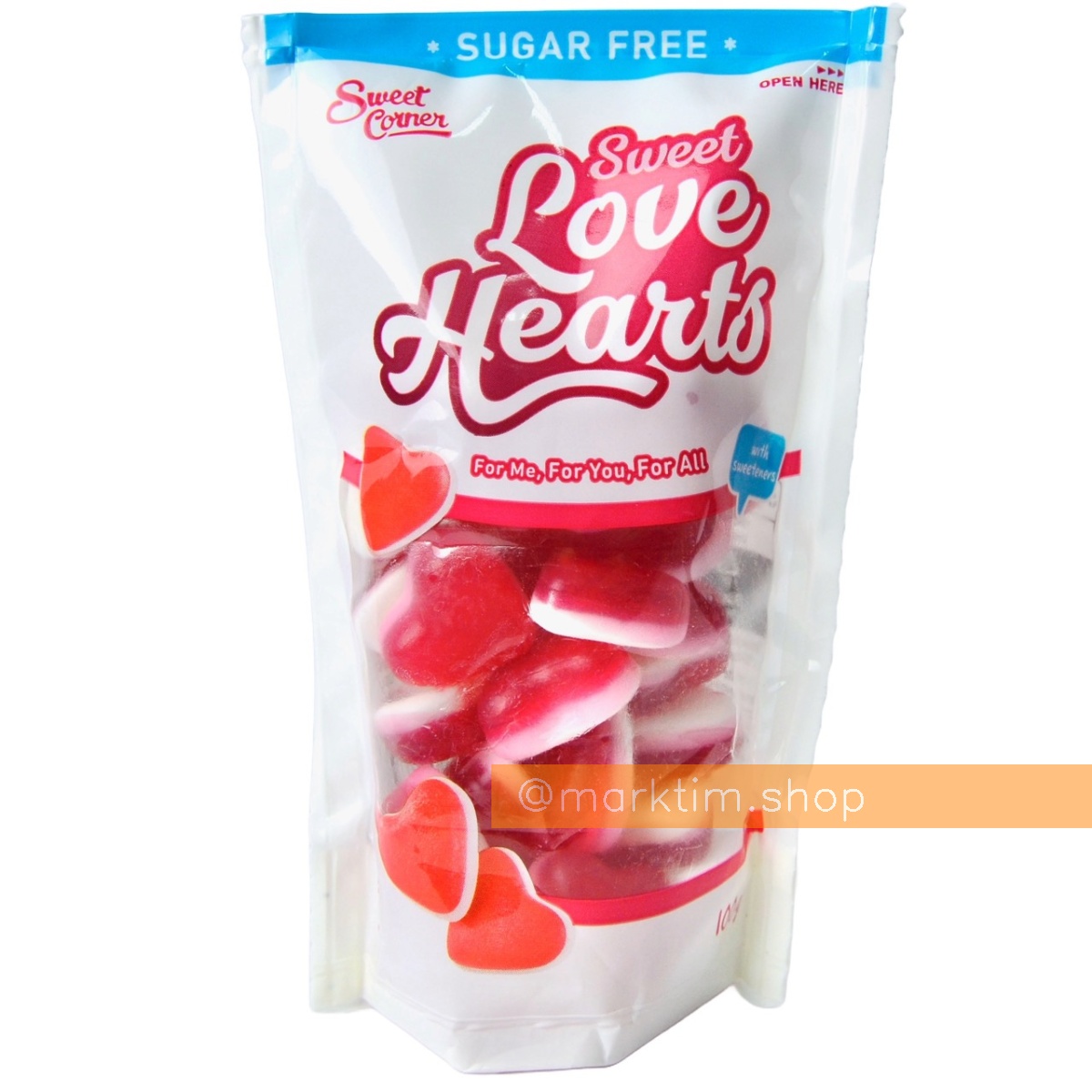 Жевательные конфеты без сахара Love Hearts SWEET CORNER (100 г)