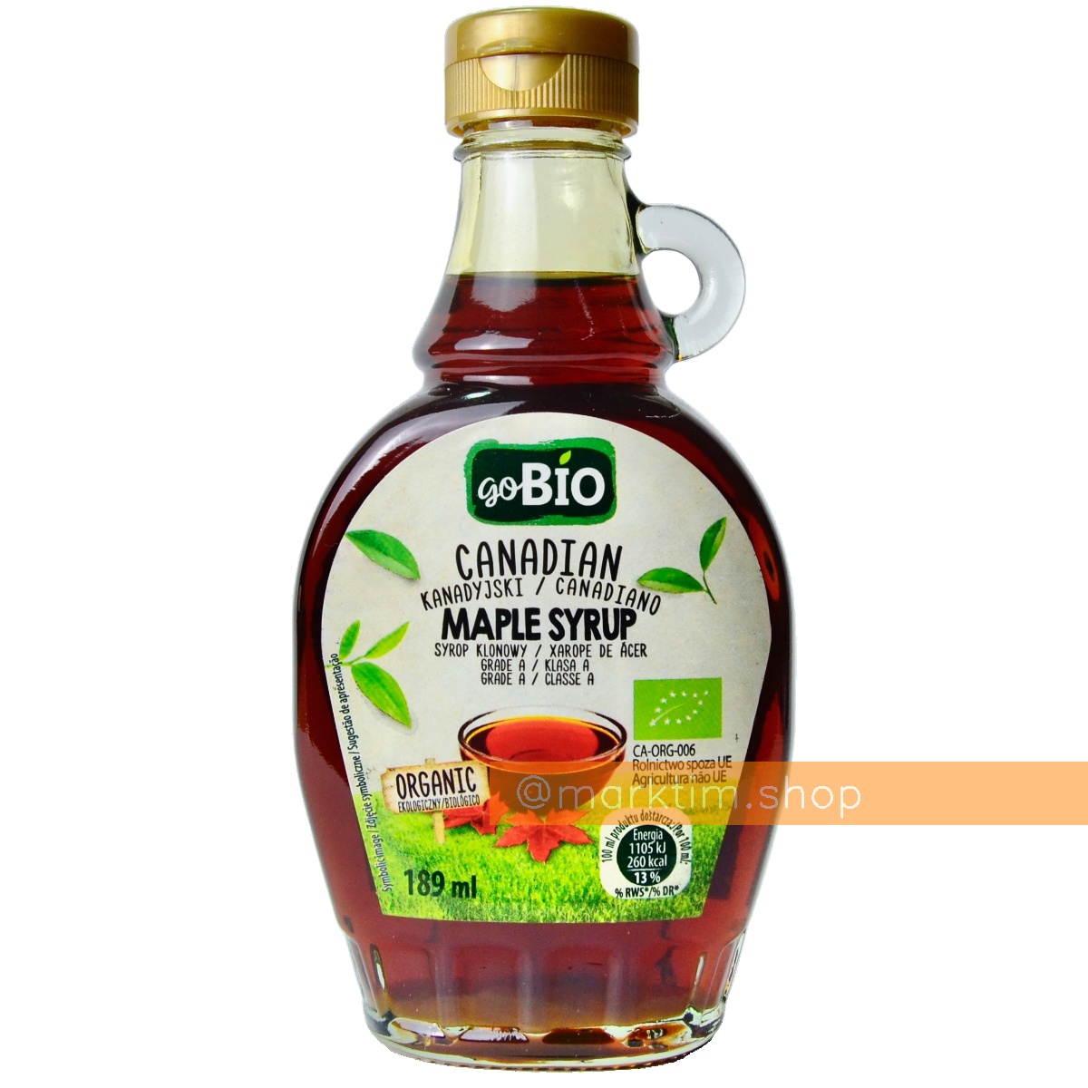 Кленовый сироп Go Bio (189 мл)