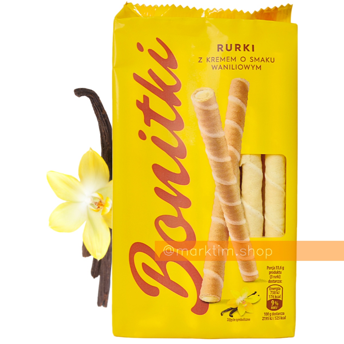 Вафельные трубочки с ванильным кремом Bonitki (280 г)