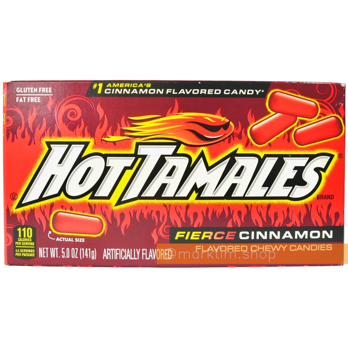 Жевательные конфеты драже Original со вкусом острой корицы Fierce Cinnamon Hot Tamales (141 г)