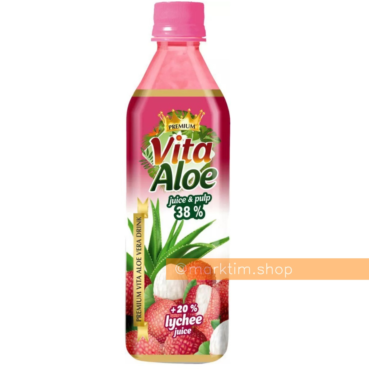 Алоэ-напиток с соком и мякотью 38% с соком личи VITA ALOE (500 мл)