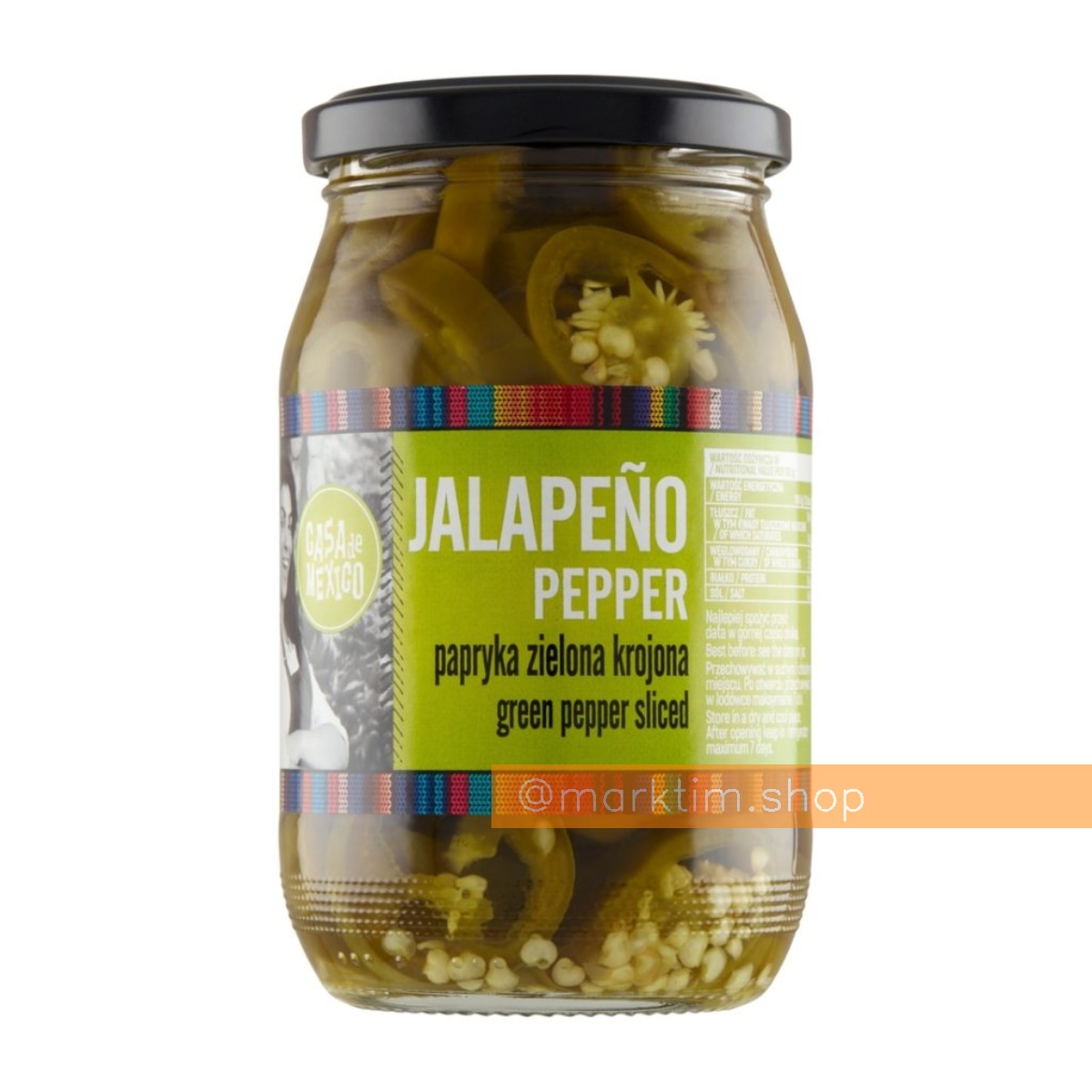 Перці халапеньйо, кільцями Casa de Mexico (340 г)