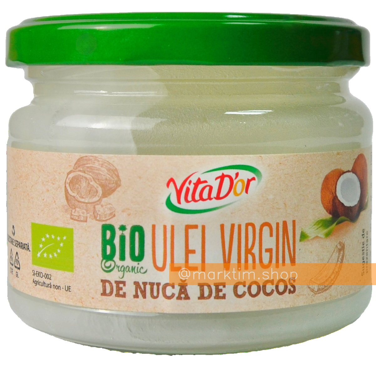 Кокосовое масло нерафинированое Bio Organic VitaDor (200 г)