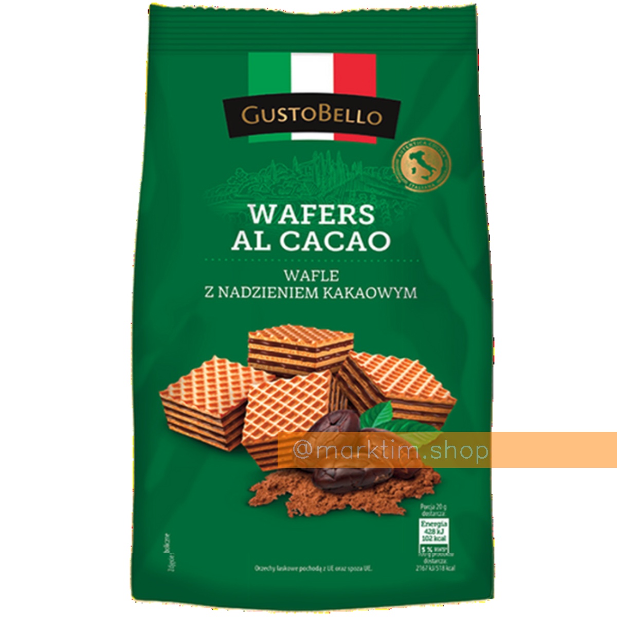 Міні-вафлі з какао начинкою GUSTO BELLO (125 г)