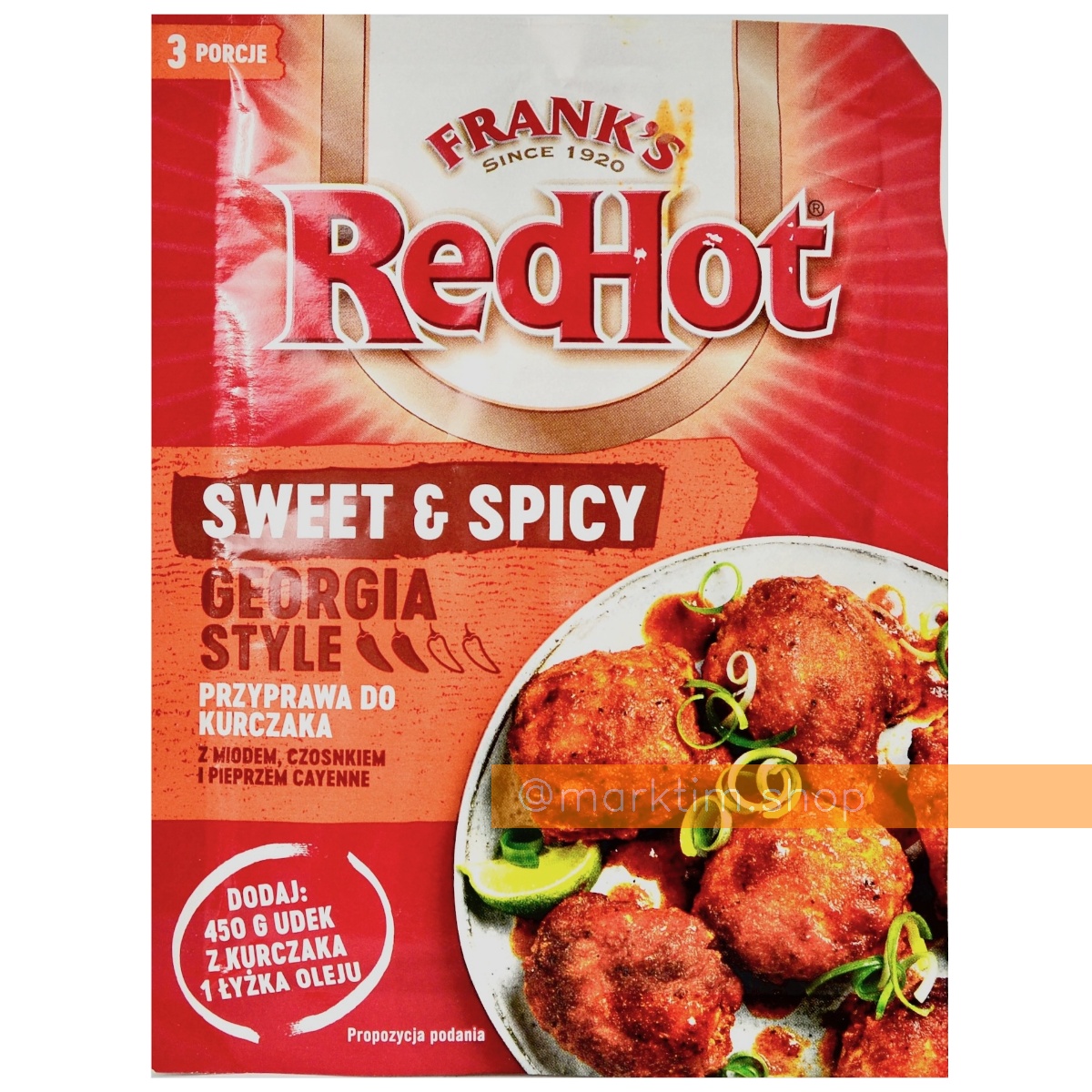 Приправа к курице Пикантно-Сладкая Sweet&Spicy Georgia Style Red Hot FRANK'S (20 г)