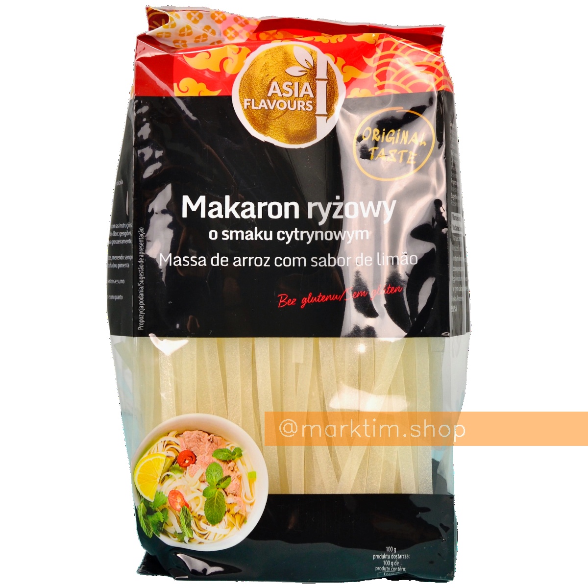 Рисовая лапша со вкусом лимона Asia Flavours (200 г)