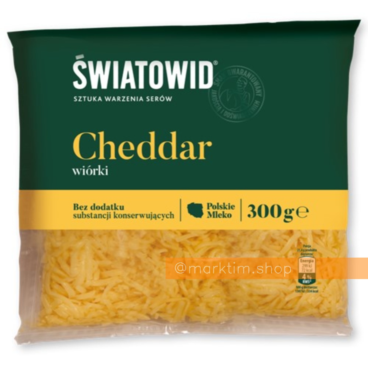 Сыр Чеддер, тёртый Swiatowid (300 г)