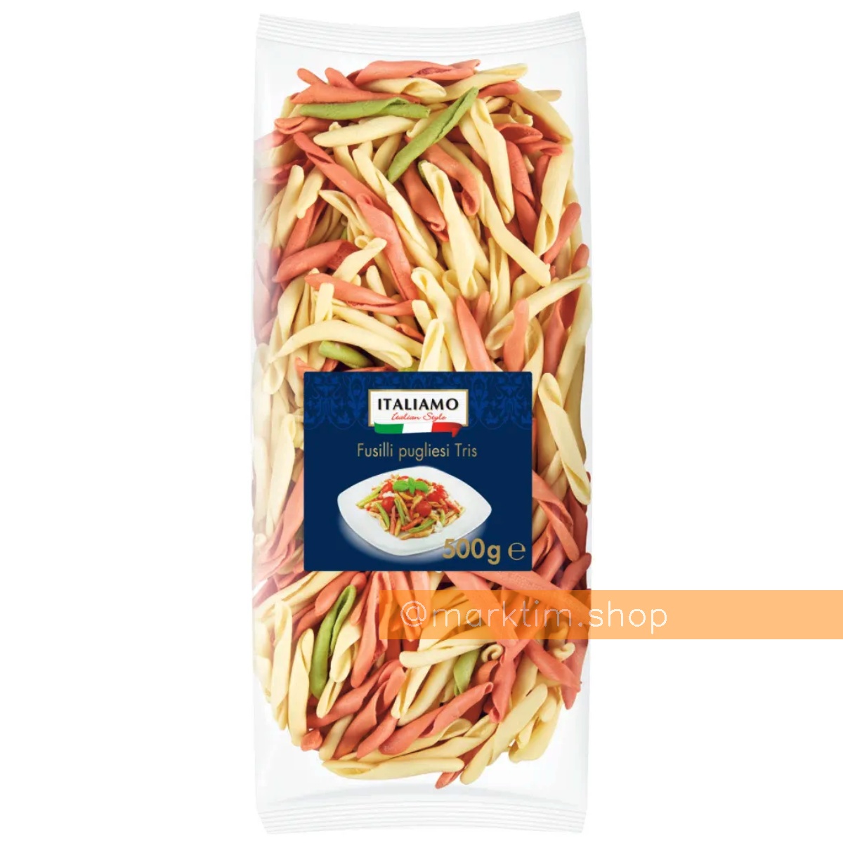 Паста з додаванням овочевих соків Фузіллі з Апулії Italiamo (500 г)
