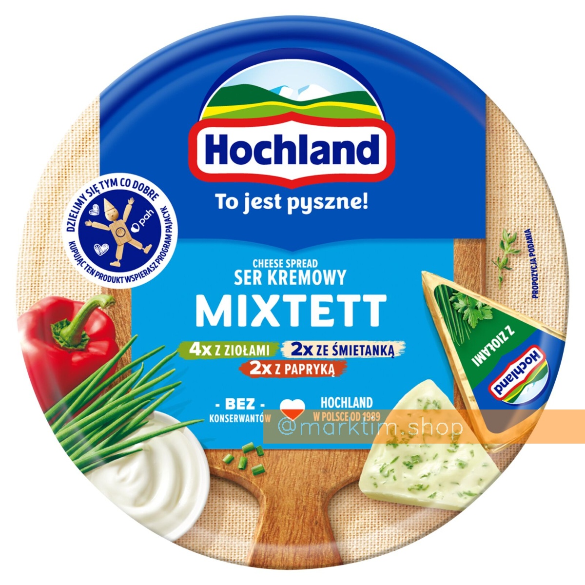 Кремовий плавлений сир MIX Hochland (180 г)