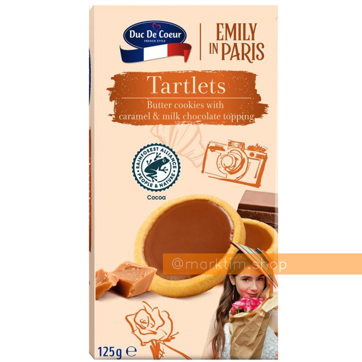 Тарталетки с карамельно-шоколадным кремом Emily in Paris DUC DE COEUR (125 г)