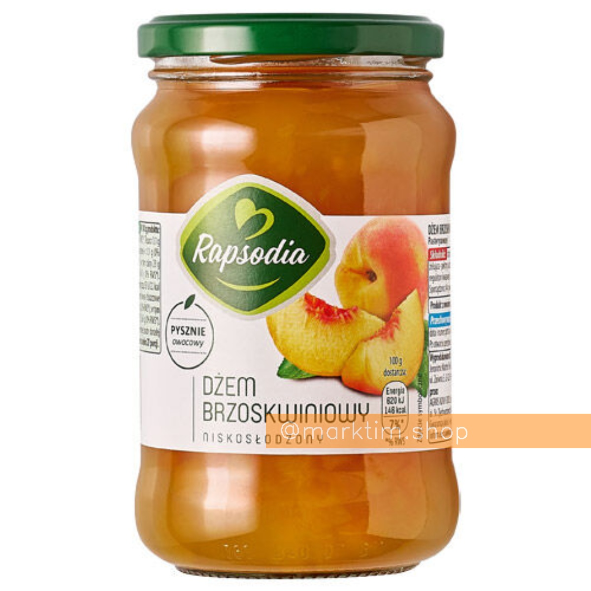 Персиковий джем зі зниженим вмістом цукру Rapsodia (410 г)