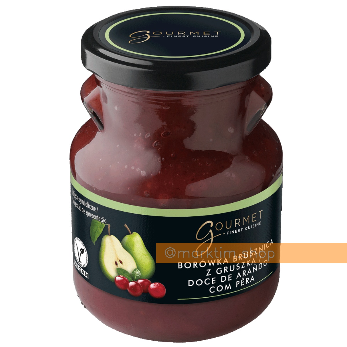 Брусниця з журавлиною та грушею соус до сирів і м'яса GOURMET (370 г)